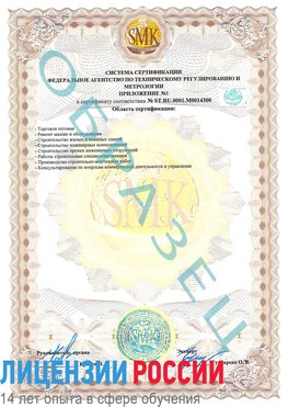 Образец сертификата соответствия (приложение) Старая Купавна Сертификат OHSAS 18001