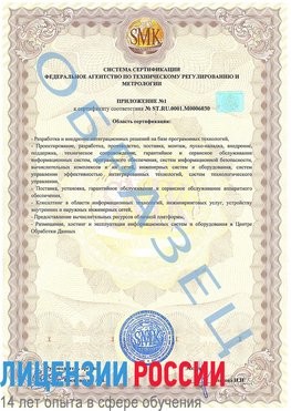 Образец сертификата соответствия (приложение) Старая Купавна Сертификат ISO 27001