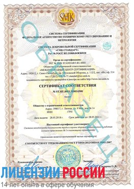 Образец сертификата соответствия Старая Купавна Сертификат OHSAS 18001